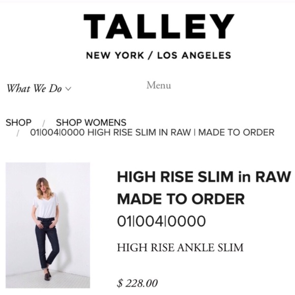 Talley NYC High Rise Slim, Ankle Jeans - Picture 8 of 8
